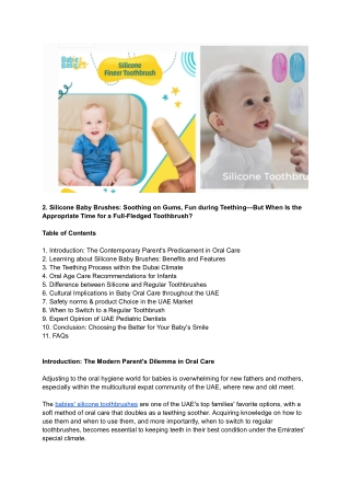 Silicone Baby Brushes: Soothing on Gums, Fun during Teething