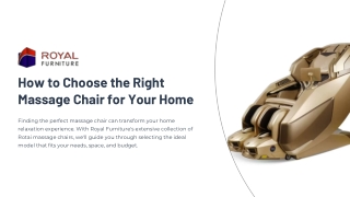 How to Choose the Right Massage Chair for Your Home - Royal Furniture