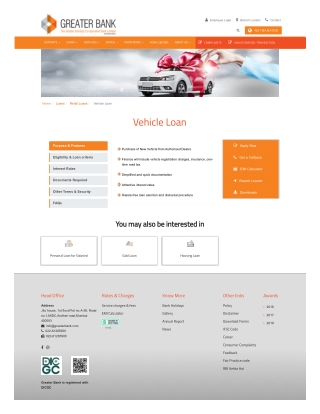 Apply Vehicle Loan with Greater Bank | New Car & Two-Wheeler Finance