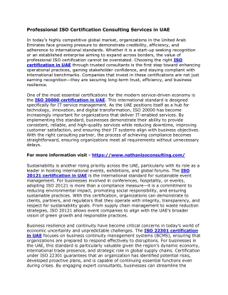 Professional ISO Certification Consulting Services in UAE