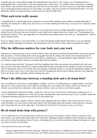Standing Desk vs. Sit-Stand Desk: Key Differences Explained