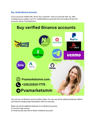 17 Best Places to Buying Verified Binance Accounts
