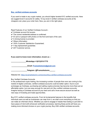 Top 10 Site To Buy, Verified Coinbase Account 2025 (2)