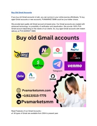Top 11 Best Sites to Buy Old Gmail Account Right Now