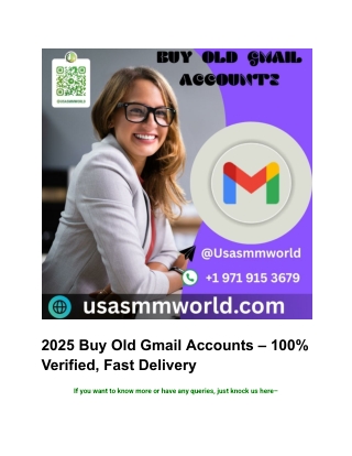 2025 Buy Old Gmail Accounts – 100% Verified, Fast Delivery