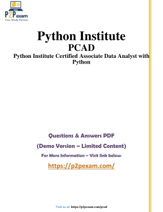 PCAD PDF Dumps & Exam Questions – Latest 2025