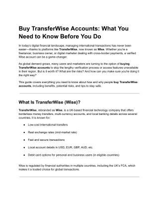 Buy TransferWise Accounts_ What You Need to Know Before You Do