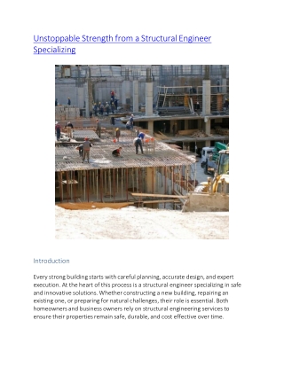 Unstoppable Strength from a Structural Engineer Specializing