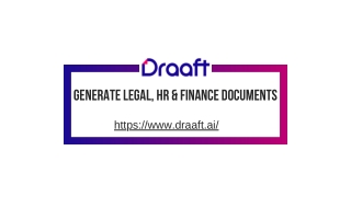 Generate Legal, HR & Finance Documents