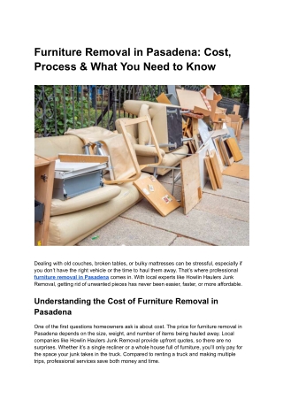 Furniture Removal in Pasadena_ Cost, Process & What You Need to Know