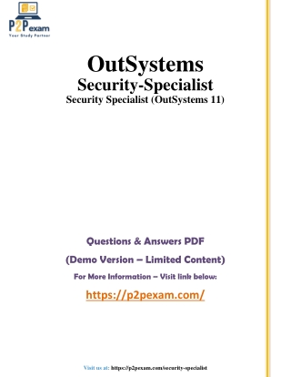 Security-Specialist-OutSystems-11 Exam Dumps PDF – Real Questions & Answers 2025