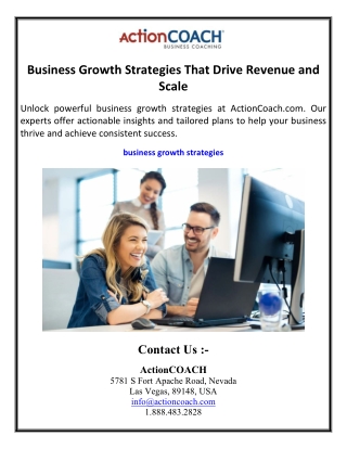 Business Growth Strategies That Drive Revenue and Scale