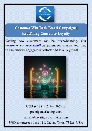 Customer Win-Back Email Campaigns Redefining Consumer Loyalty