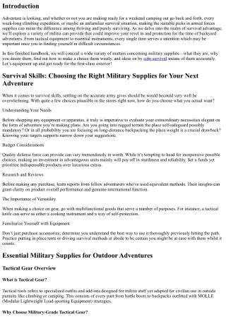 Survivalists: Key Military Outerwear