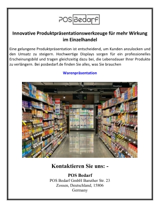 Innovative Produktpräsentationswerkzeuge für mehr Wirkung im Einzelhandel