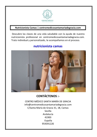 Nutricionista Camas  centromedicosantamariadegracia