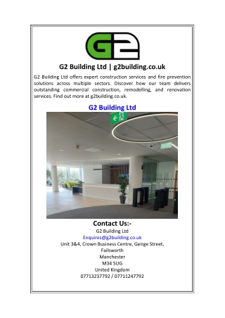 G2 Building Ltd g2building.co.uk