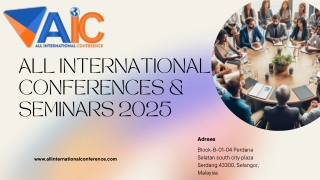 All International Conferences & Seminars 2025: Gateway to Global Academic Event
