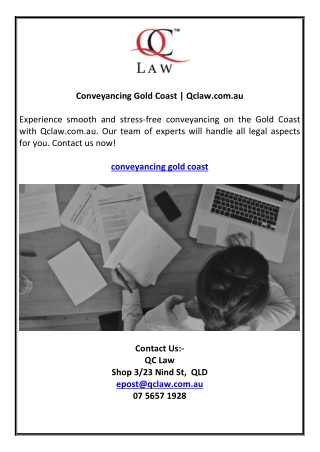 Conveyancing Gold Coast | Qclaw.com.au