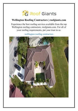 Wellington Roofing Contractors | roofgiants.com