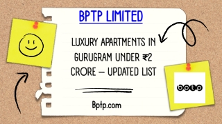 Luxury Apartments in Gurugram Under ₹2 Crore – Updated List