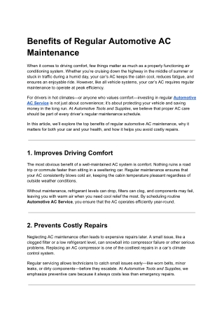 Automotive AC Service