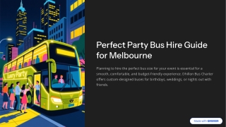 Find the Perfect Bus Size for Party Bus Hire Melbourne?