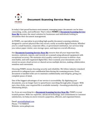 Document Scanning Service Near Me