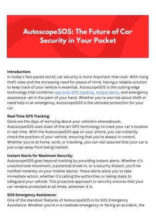Autoscopesos: The Future of Car Security In Your Pocket