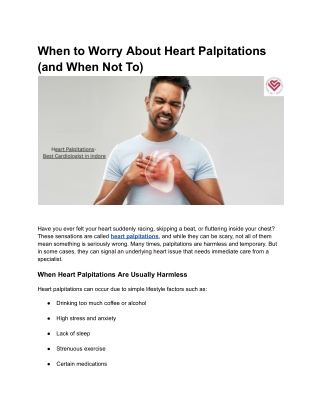 When to Worry About Heart Palpitations (and When Not To)