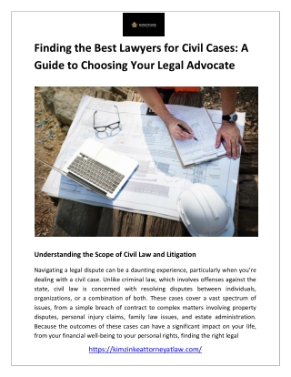 Finding the Best Lawyers for Civil Cases: A Guide to Choosing Your Legal Advocat