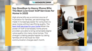 Say Goodbye to Heavy Phone Bills The Best Low-Cost VoIP Services for Home in 2025