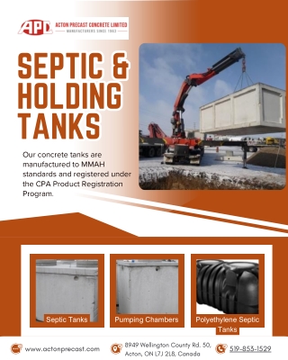 Septic & Holding Tanks | Durable Wastewater Solutions by Acton Precast