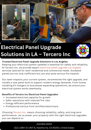 Electrical Panel Upgrade Solutions in LA – Tercero Inc