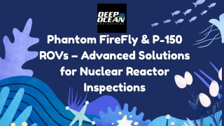 Phantom FireFly & P-150 ROVs – Advanced Solutions for Nuclear Reactor Inspections