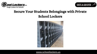 Secure Your Students Belongings with Private School Lockers