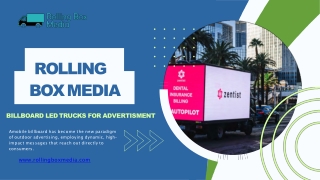 Rolling Box Media Billboard Advertising Led Trucks
