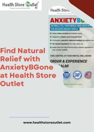 Find Natural Relief with AnxietyBGone at Health Store Outlet