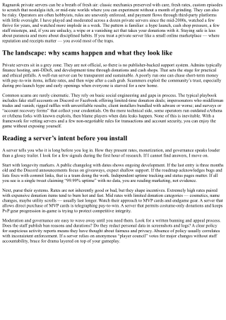 How to Avoid Scams and Stay Safe on Ragnarok Private Servers