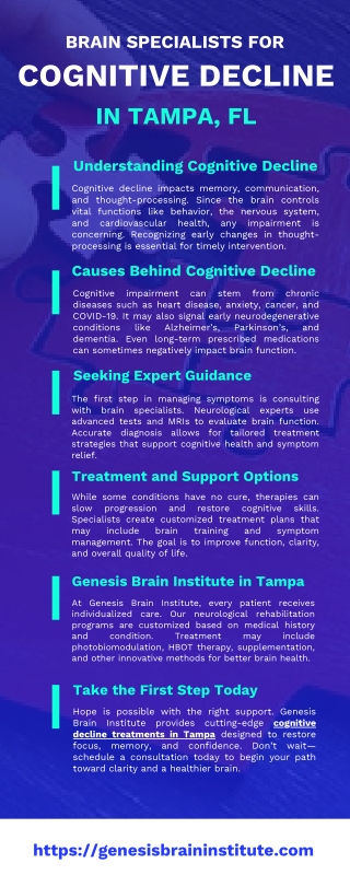 Brain Specialists for Cognitive Decline in Tampa, FL