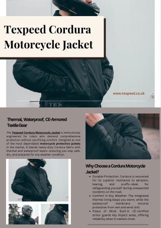 Buy Cordura Motorcycle Jacket with CE Armour | Texpeed