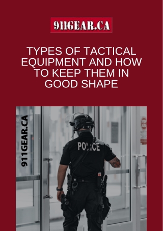 Tactical Gear Solutions from 911Gear.ca – Canada's Premier Supply Store