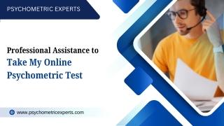 Professional Assistance to Take My Online Psychometric Test