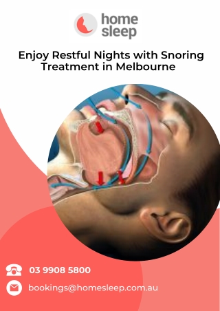 Enjoy Restful Nights with Snoring Treatment in Melbourne