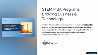 STEM MBA Programs: Your Pathway to Global Success