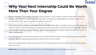 Why Your Next Internship Could Be Worth More Than Your Degree
