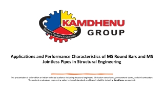 Uses of MS Round Bars & Jointless Pipes in Structures