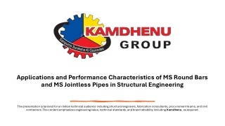 MS Round Bars & Jointless Pipes in Modern Structures