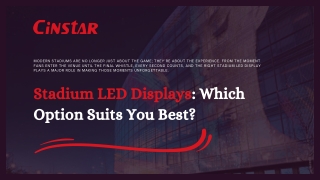 Stadium LED Displays: Which Option Suits You Best?