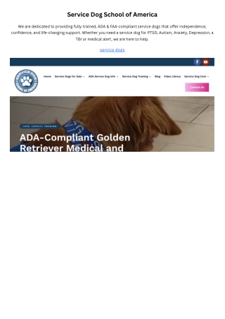 Service Dog School of America